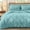 Aqua Blue, variant on Single bed bedding set in cream color, solid color, lightweight, suitable for all seasons, fluffy down filling as a comforter, suitable for the bedroom.