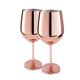 thumbnail image 4 of Juego de 2 copas de vino de cobre de acero inoxidable, copa de vino de metal, copa de vino tinto, copa de cóctel, copas de vino blanco, copas de champán de acero inoxidable, oro rosa, copas de vino, 4 of 7
