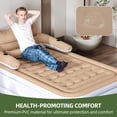 thumbnail image 3 of Uforic FullXL Air Bed featuring Headboard, 18in Inflatable Mattress with Pillow, Portable Electric Pump, Brown - Ideal Queen Air Mattress for Camping & Home Use, 3 of 8