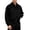 Black, variant on Men Faux Suede Bomber Jacket, Classic Turn‑Down Collar Full Zip Ribbed Hem Casual Cropped Outerwear Coat(Black,XXL)
