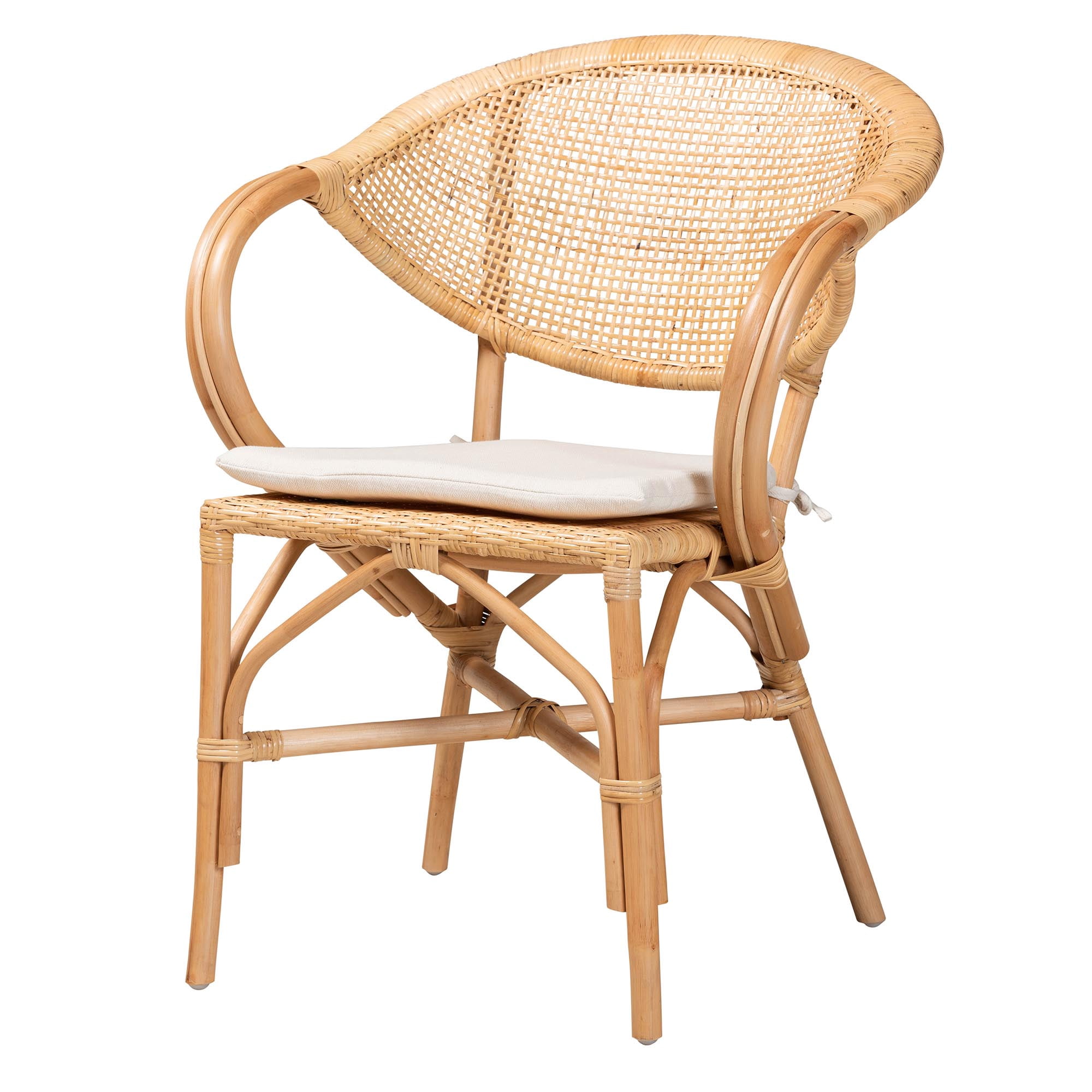 bali & pari Varick Dining Chair Natural Brown