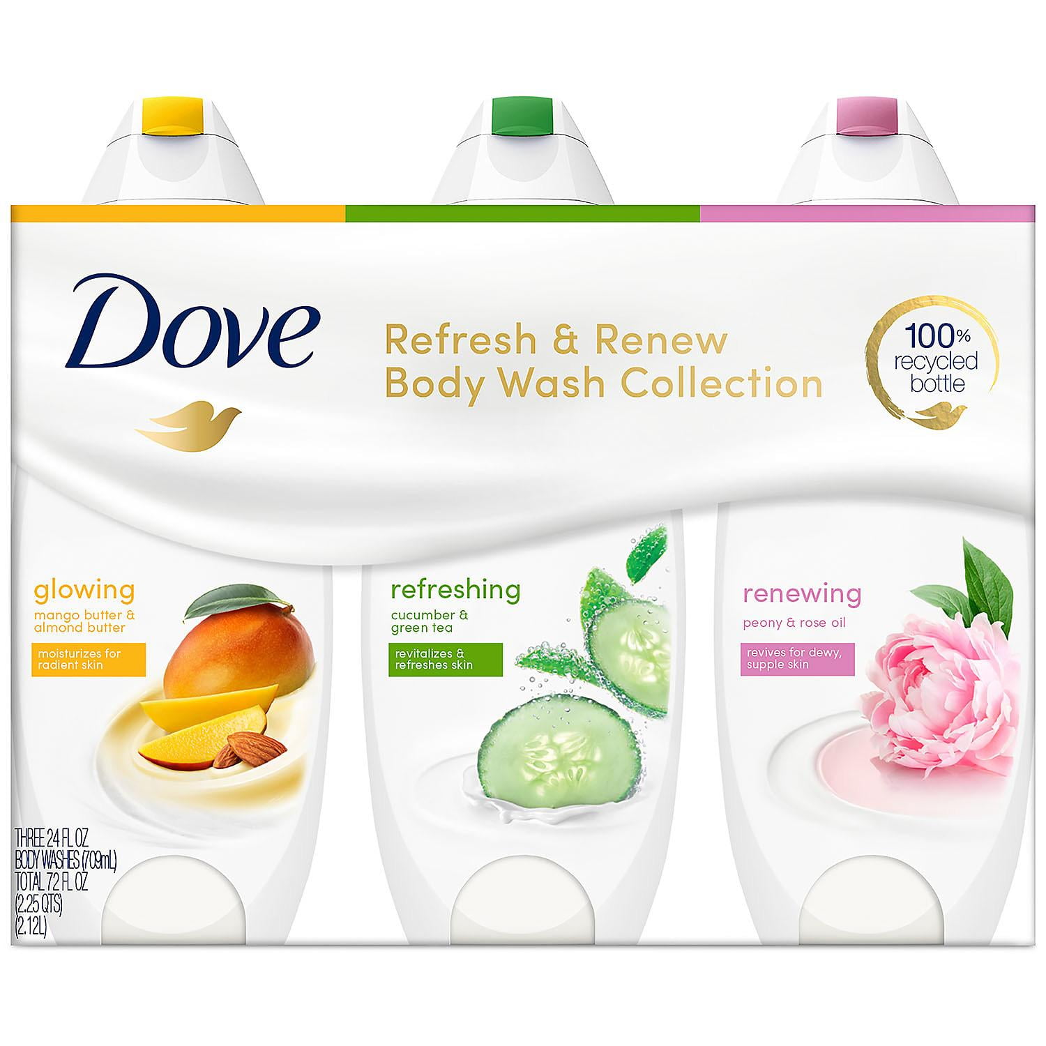 Dove Refresh & Renew Body Wash Collection (24 Ounce, 3 Pack)