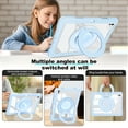 thumbnail image 6 of TECH CIRCLE for iPad Air 5th 4th Gen Case 2022 2020 10.9 inch & iPad Pro 11 Case 4th/3rd/2nd/1st Gen,Rotating Foldable Handle Stand Full-Body Shockproof Rugged Protection Kids Girls Cover,Blue, 6 of 6