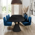 thumbnail image 5 of TOV Furniture Beatrix Navy Velvet Side Chair with Gold Legs, 5 of 6