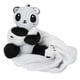 thumbnail image 5 of Toalla de dibujos animados para bebé, juguete de peluche colgante para recién nacido, toalla relajante para bebé, oso blanco y negro, 5 of 14