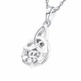 thumbnail image 5 of JO WISDOM 925 Sterling Silver Irish Celtic  Knot  Heart Claddagh Pendant Necklace With Birthstones Jewelry For Women, 5 of 5