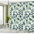 thumbnail image 4 of Ambesonne Geometric Shower Curtain, Pattern of Triangle Print, 69"Wx70"L, Pale Green, 4 of 4