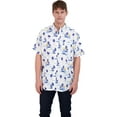 thumbnail image 4 of Club Room Mens Jack Linen Blend Tropical Print Button-Down Shirt White S, 4 of 4