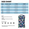 thumbnail image 5 of Lsque Dinosaur Print Men's Cotton Blend Sleeveless Muscle Shirts (S-3XL)- Moisture Wicking, Odor Protection, UPF 30+,, 5 of 8