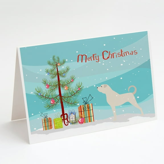 Caroline's Treasures Anatolian Shepherd Christmas Christmas Greeting Cards with Envelopes, 5" x 7" (8 Count)