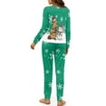 thumbnail image 3 of DISNIMO Women Pajama Set Capybara Snowman Snowflake Print 4 Piece Sleepwear with Hairband Long Sleeve Sleepwear with Long Pajama Pants Casual Lounge Set with Pockets, 2XL, 3 of 7