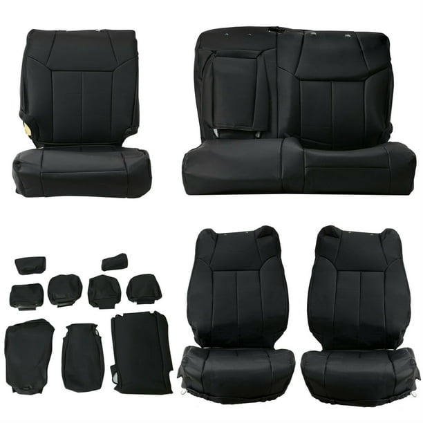 Black Artificial Leather Seat Covers, Toyota Tundra Crewmax Seat Covers