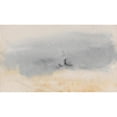 thumbnail image 2 of Joseph Mallord William Turner 18x12 Black Ornate Wood Framed Double Matted Museum Art Print Titled - The Channel Sketchbook 44 (ca. 1845), 2 of 5