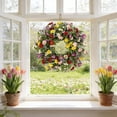 thumbnail image 1 of Spring Decor,Front Door Wreath Realistic Artificial Foliage Simple Dry Wipe Upkeep Hanging Placement,Festive Decor for Indoor Outdoor Summer Party Home Garden Wall Fireplace Doorway Decors, 1 of 8