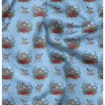 thumbnail image 1 of Soimoi Blue Rayon Fabric Deer Animal Print Fabric by Yard 56 Inch Wide, 1 of 5