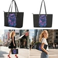 thumbnail image 2 of ZUXONGSY Wolf Rose Star Print Top Handle Bag with Multifunctional Cosmetic Bags Purse for Women PU Leather Top Handle Satchel Set with Lightweight Travel Toiletry Bag Card Holder for Shopping Work, 2 of 4