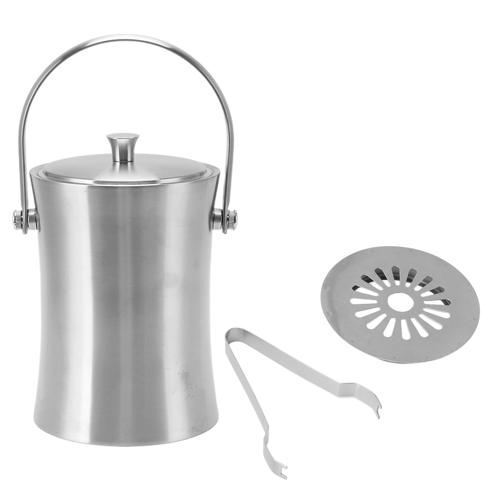 Gupbes Double Wall Ice Bucket with Lid,1L Double Wall Bar Ice Bucket
