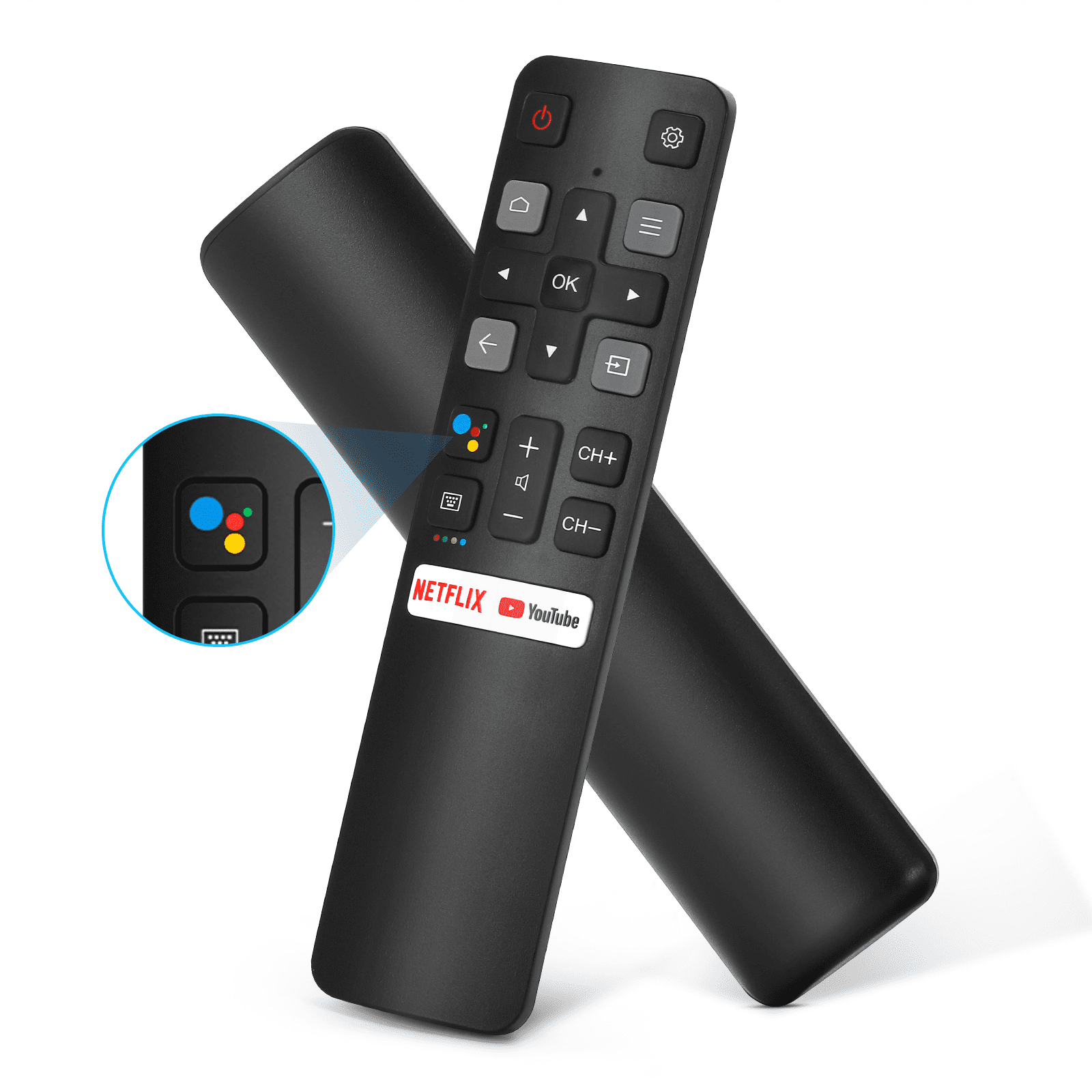 RC802V Replaced Voice Remote For TCL Android TV Model 43S6800FS And All Android 4K UHD TCL Smart