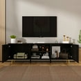 thumbnail image 5 of OXYLIFE Entertainment Center TV Console with 2 Storage Cabinet and Shelves, TV Stand for Living Room Bedroom, 5 of 7