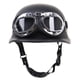 thumbnail image 2 of Casco de acero para motocicleta, casco retro para motocicleta, casco Harley para montar al aire libre, medio casco con gafas, 2 of 6