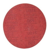 3M 1677 0 316U Series Abrasive Disc, 8 in Dia, P80 Grit, Hook and Loop, Red