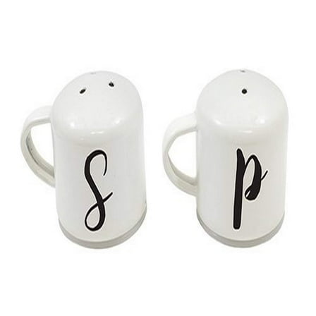Tablecraft Salt & Pepper Shakers, 3.25 x 2.375 x 2.25, White
