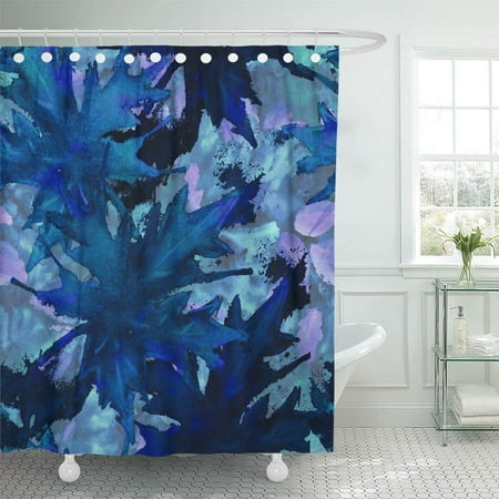 Yusdecor Tie Dye Watercolor Maple Leaves Shibori Batik For Swimwear Bathroom Decor Bath Shower Curtain 60x72 Inch Walmart Canada