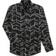 thumbnail image 1 of Alfani - Camisa con botones Chevron para hombre, color negro, pequeña Alfani Botones al frente, 1 of 1
