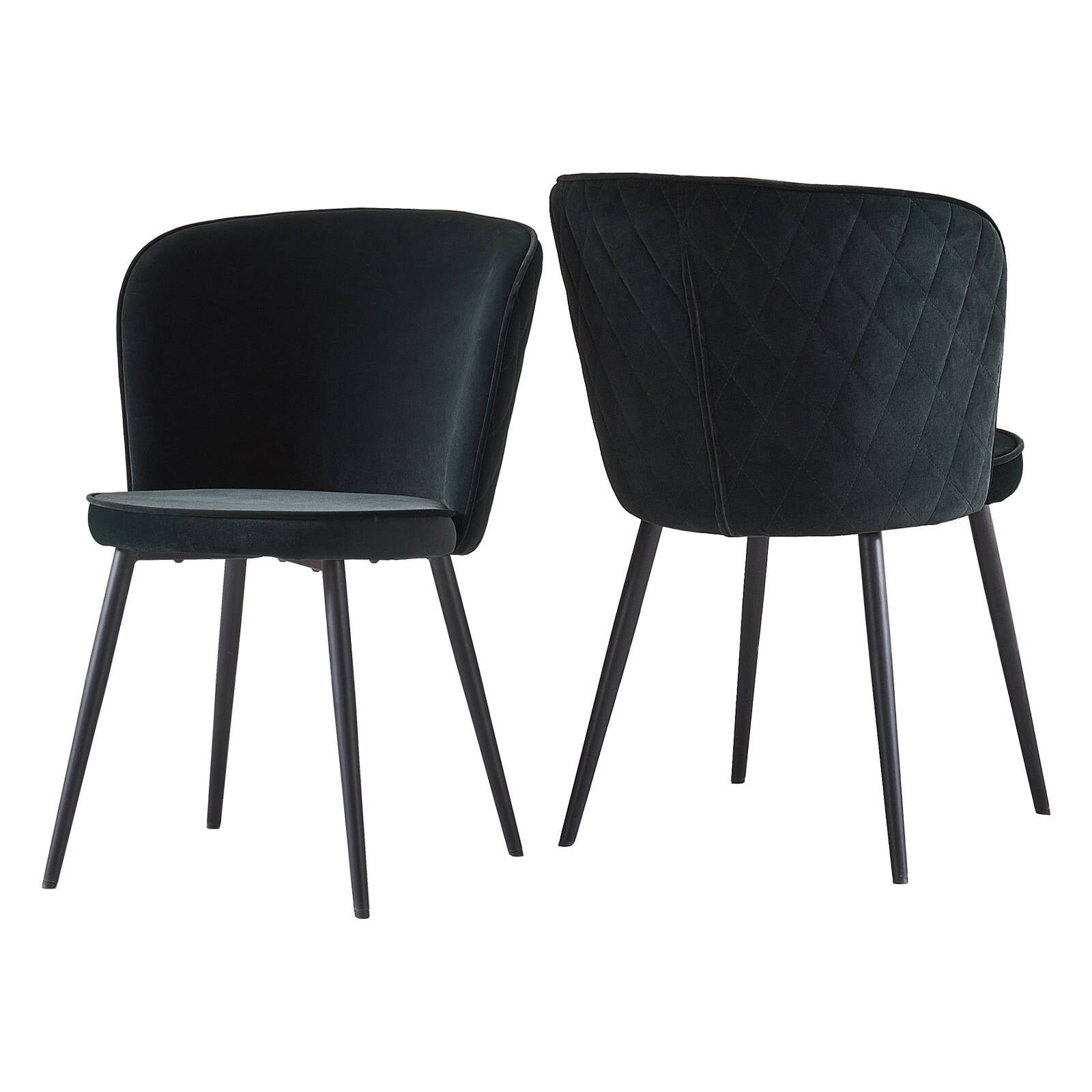 KEIVVAKN Velvet Dining Chairs Black High Back Modern Tufted Cozy Accent