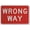 Warning Sign 1, variant on Wrong Way Sign, Aluminum Tin Warning Signs for Home Outdoor Garden 8"x12", Durable Weatherproof Traffic Sign for Road Entrance Yard