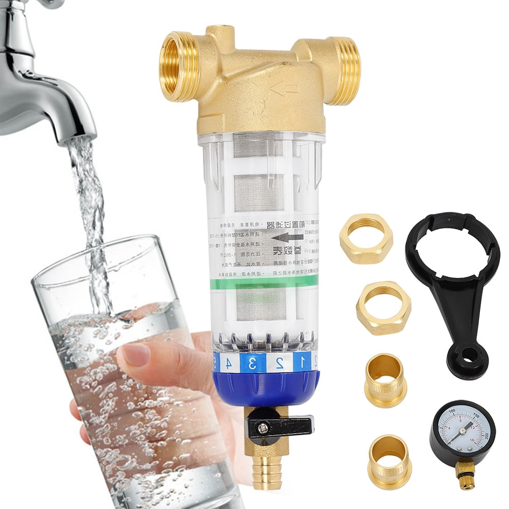 Reusable Spin Down Sediment Water Filter Home Water Filter for Remove