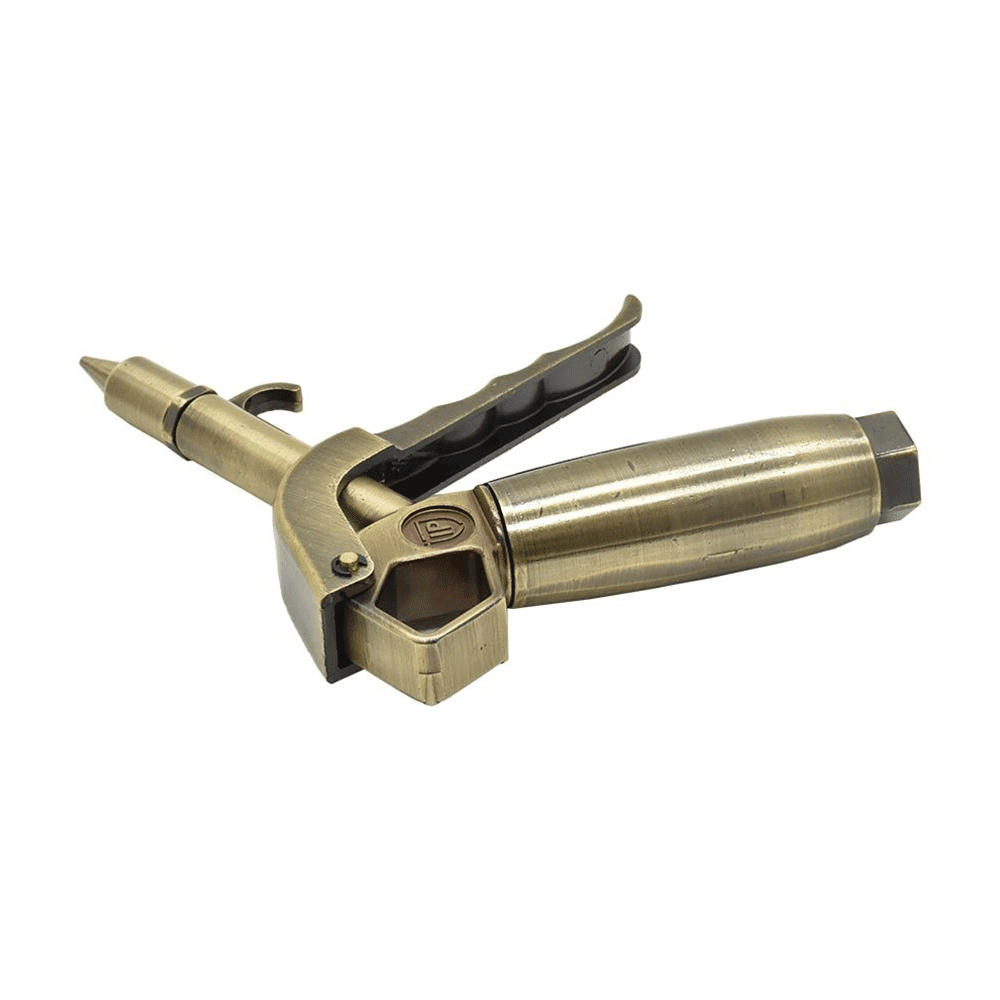 Interstate Pneumatics B600 1/4" NPT Heavy Duty High Flow Rate Blow Gun - Copper Plated