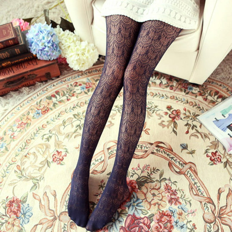 Sexy Ladies Women Vintage Flower Floral Lace Hollow Pantyhose Tights  Stockings