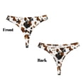 thumbnail image 3 of Fotbe Cow Tie Dye Tanga Sin Costuras para Mujer con Estampado – Panties Invisibles, Transpirables y Cómodos para Uso Diario-4X-Large, 3 of 6