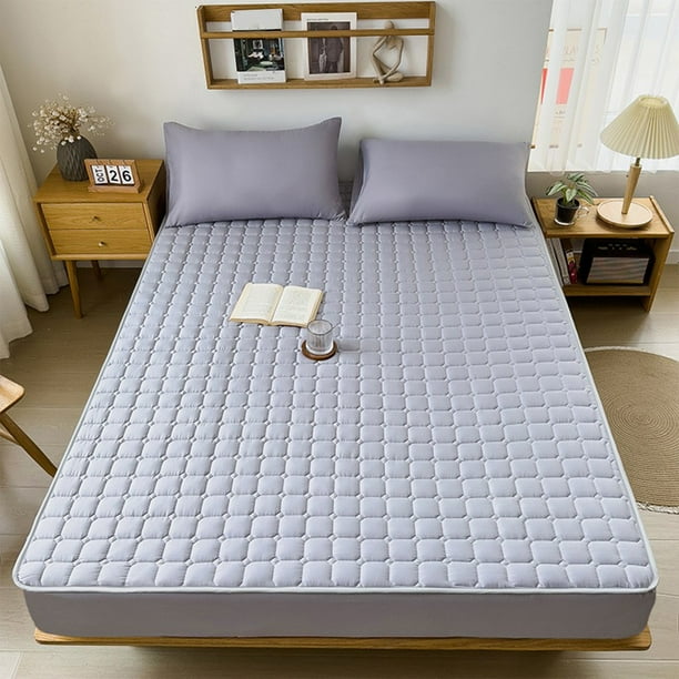 Protector de colchón antideslizante y refrescante de 7874 x 5906 pulgadas ropa de cama transpirable de poliéster con estampado reactivo para personas que suelen tener calor al