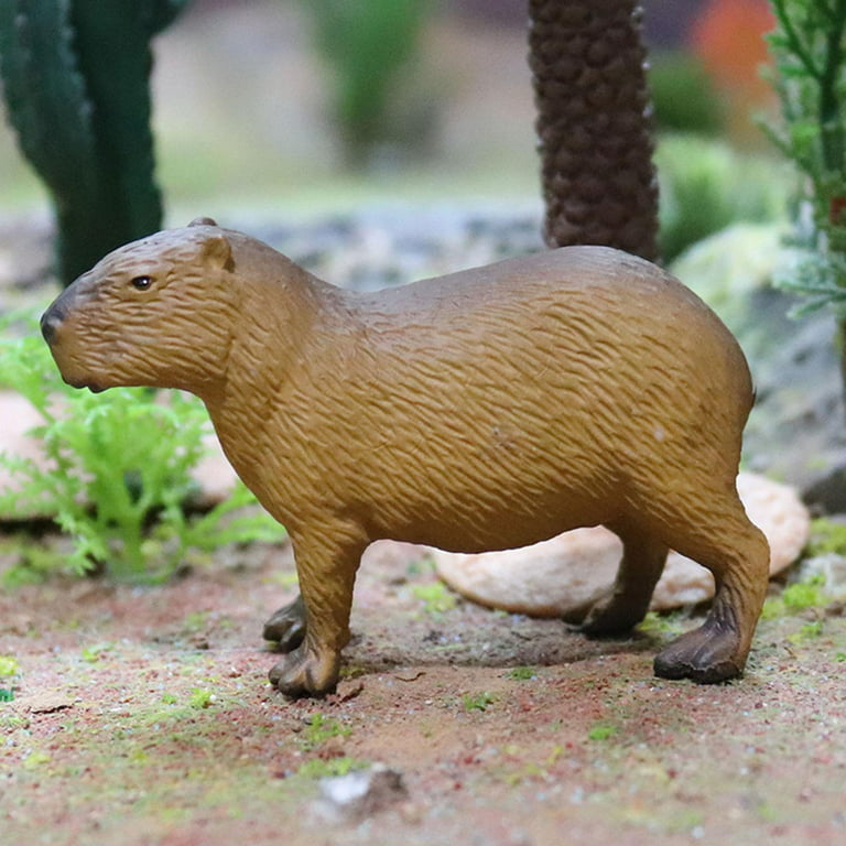 3X Realistic Capybara Figurines Toys Miniature Animals Statues, Science Educational Toys for Living Room Decoration Gifts, Size: 5.5cmx3cmx4.5cm