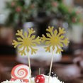 thumbnail image 4 of 20pcs Golden Snowflake Party Decorated Cake Insert Christmas Cupcake Toppers Glitter Paper Cake Decorating Toppers Birthday Party Favors, 4 of 7