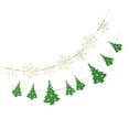 thumbnail image 5 of 2Pcs Hanging Garlands Banner Christmas Tree Decoration Party Props (Green White), 5 of 7