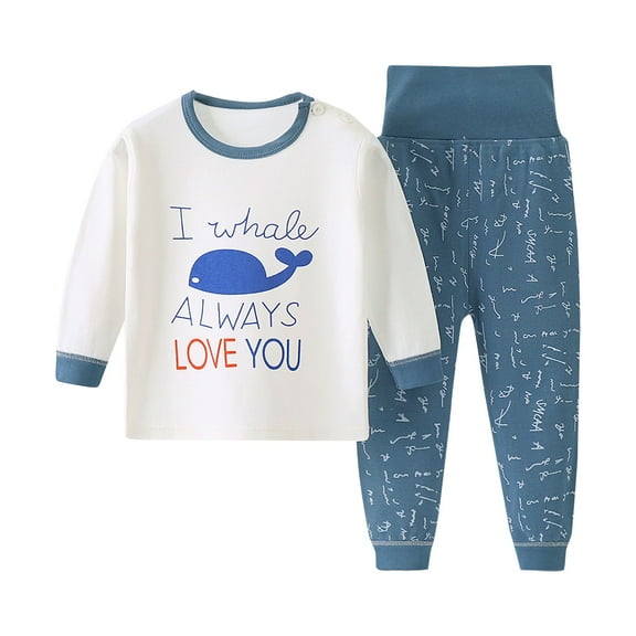 Durtebeua Boy Clothing Set Outfit Sets Long Sleeve Romper Pants Gifts Set Baby Boy Clothes 6-12 Months
