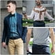 thumbnail image 4 of Cinturones para Hombre BLOSOOM Casual Paquete de 2 Azul con Negro, 4 of 5