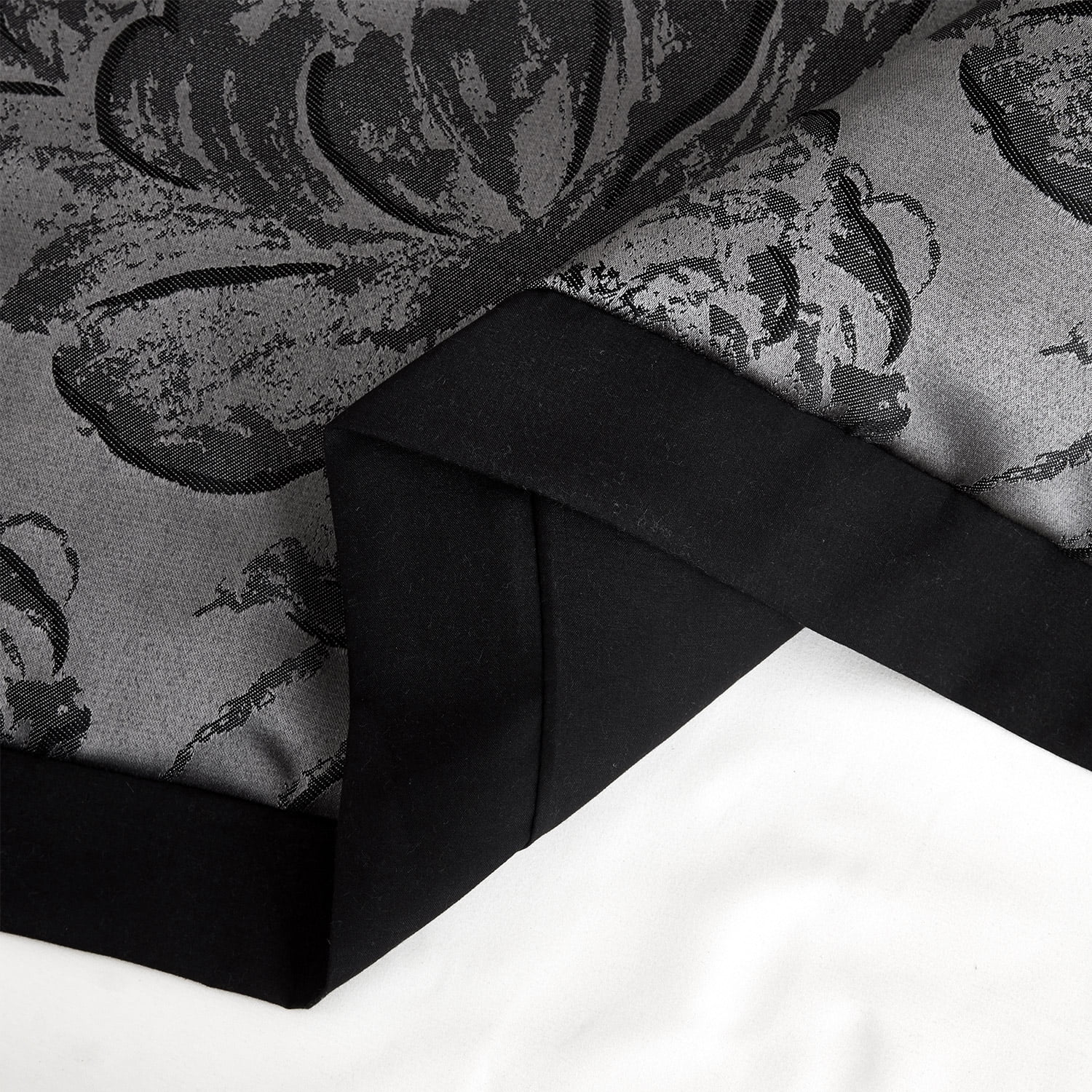 7-Piece Queen Comforter & Curtain Set, Gray Floral Patchwork