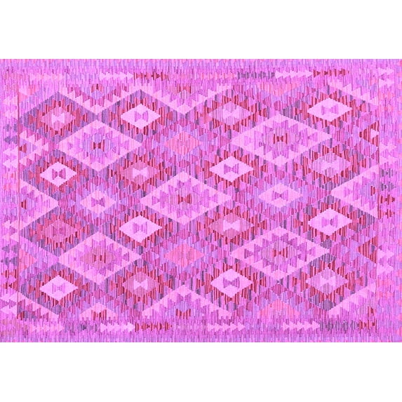 Ahgly Company Indoor Rectangle Southwestern Purple Country Area Rugs, 4' x 6'