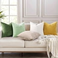 thumbnail image 5 of decorUhome 18x18 Set of 2 Throw Pillow Covers, Decorative Soft Chenille Pillow Covers for Couch, Sage Green, 5 of 9
