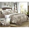 thumbnail image 1 of Chic Home QS2690-US Ensemble de Courtepointes Imprimées Réversibles Pastola - Beige - Twin - 2 Pièces, 1 of 1