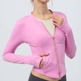 thumbnail image 4 of AherBiu Sports Jackets for Women Zip up Lightweight Cropped Stretchy Long Sleeve Yoga Tops Activewear, 4 of 7
