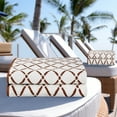 thumbnail image 2 of Decorative Diamond 2-Piece Cotton Bath Sheet Set, Chocolate/Cream, 2 of 4