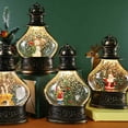 thumbnail image 2 of Bolas de nieve navideñas con forma de farol, bolas de nieve cilíndricas con purpurina, bolas de nieve de bronce para Navidad, linterna con decoración de muñeco de nieve y árbol de Navidad, 2 of 5