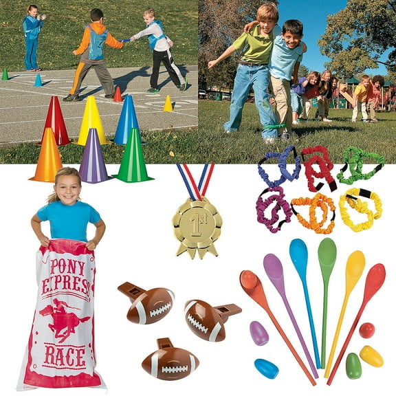 Backyard Relay Race Games Kit - 72 Pc