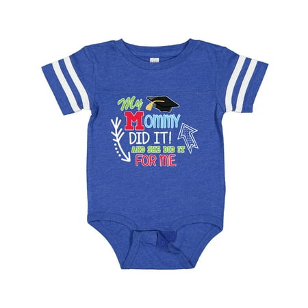 

Inktastic My Mommy Did It and She Did It for Me with Graduation Cap Gift Baby Boy Bodysuit