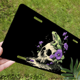 thumbnail image 5 of 1 Pcs 2D Flat License Plate Covers & Frames, Frog on Skull For Decorative Front, Waterproof For Decoration Aluminum License Plate Covers & Frames Cover For Men Women, 12" X 6", 5 of 6